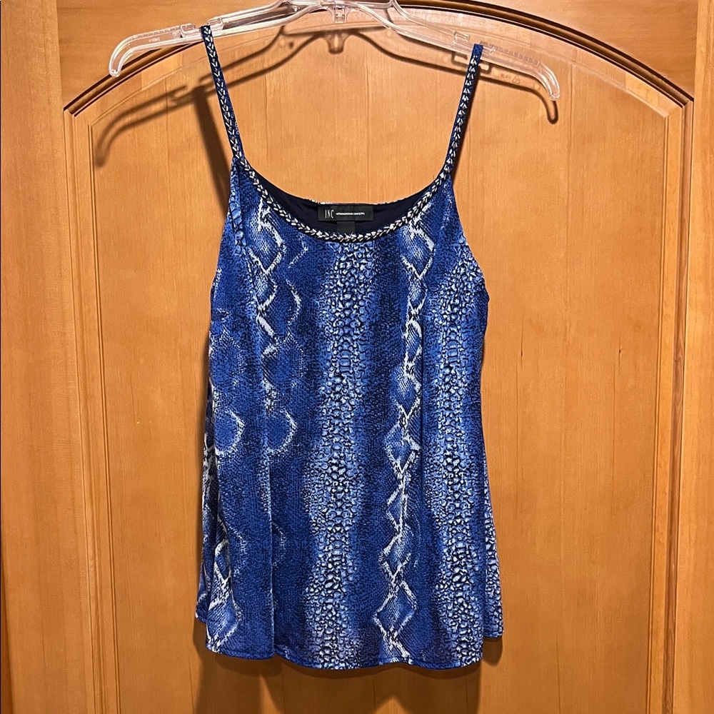 INC International Concepts Vibrant Blue Patterned Camisole
